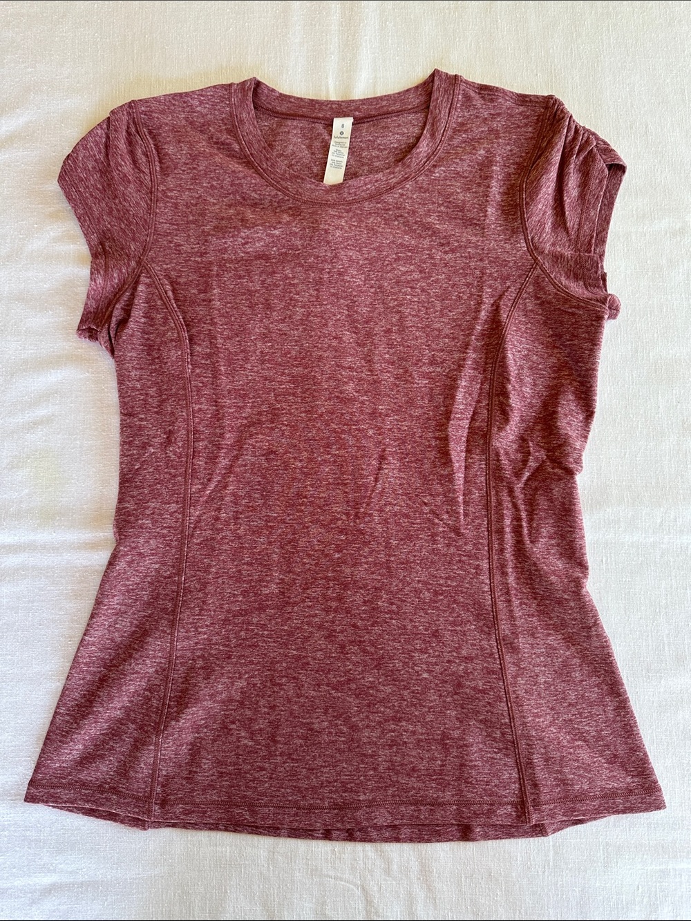 Lululemon Time To Sweat Short Sleeve Heathered So Merlot 8